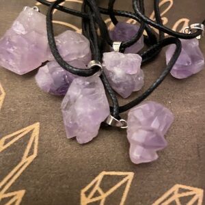 Raw Amethyst Necklaces! 💜